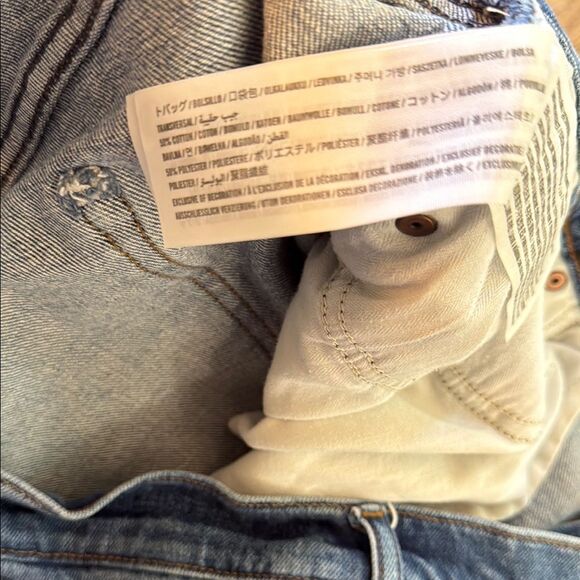 Abercrombie & Fitch Women’s 36/22 Curve Love The 4” Mom Shorts High rise denim - Picture 7 of 13